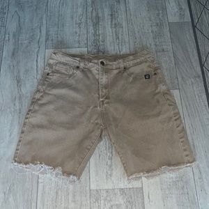 Born Primitive Tan Jean Shorts